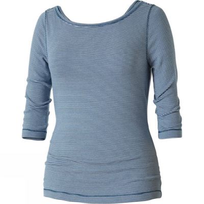 Top Royal Robbins Kickback To Front Stripe 3/4 Sleeve Mujer - Azules - Chile EKW328641